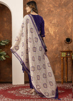 Prazu Fashion Purple Marina Silk Thread Embroidered Kurta Set | Grocsy