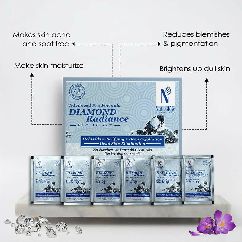 NutriGlow NATURAL'S Advanced Pro Formula Diamond Radiance Facial Kit | Grocsy