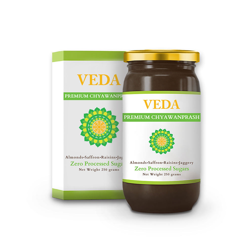Veda Premium Chyawanprash (Sugar Free) - All Season Jaggery Chyawanprash with Almonds & Saffron, Pure & Fresh | Grocsy