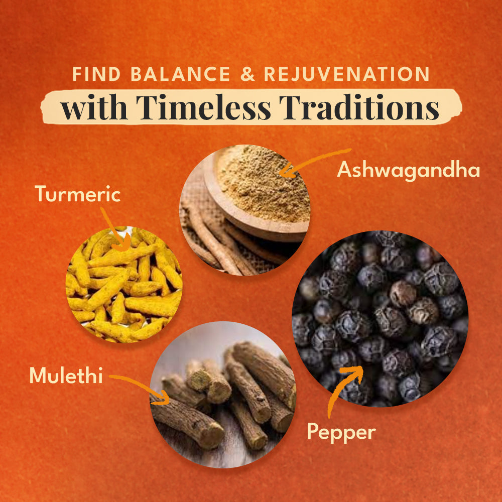 Veda Wellness Kadha - Diabetics Friendly, Fortified with Himalayan Superherbs For Cough & Cold | Grocsy