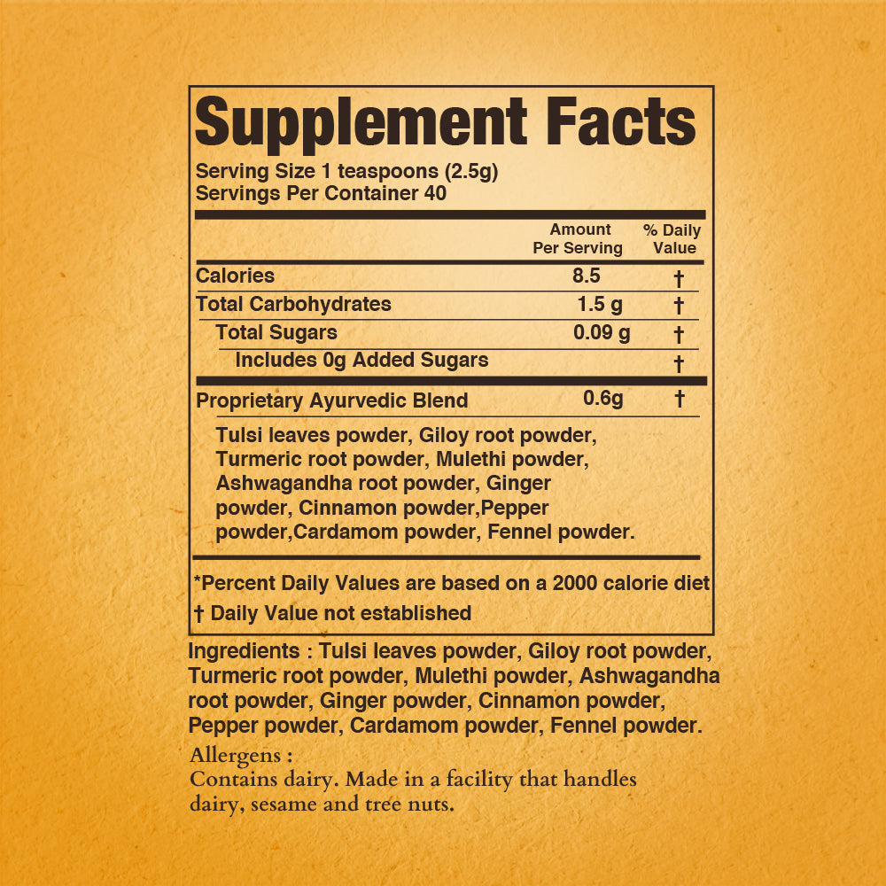 Veda Wellness Kadha - Diabetics Friendly, Fortified with Himalayan Superherbs For Cough & Cold | Grocsy