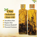 Veda Ayurvedic Cold Pressed Hair Oil - Ayurvedic Jadi Butis Infused Oil | Grocsy