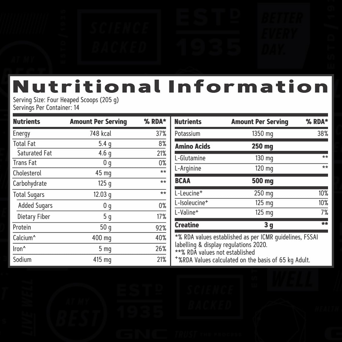 GNC AMP XXX Mass Gainer Boosts Lean Muscle Gains Flavour Vanilla | Grocsy