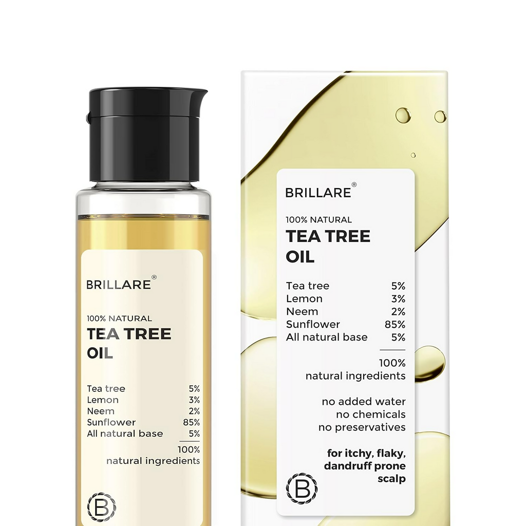 Brillare Tea Tree Hair Oil with The Goodness of Lemon & Sunflower Oil Dry | Grocsy