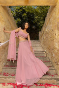 Lehenga Mart Pink Faux Georgette Designer Bollywood Style Wedding Wear Lehenga Choli | Grocsy