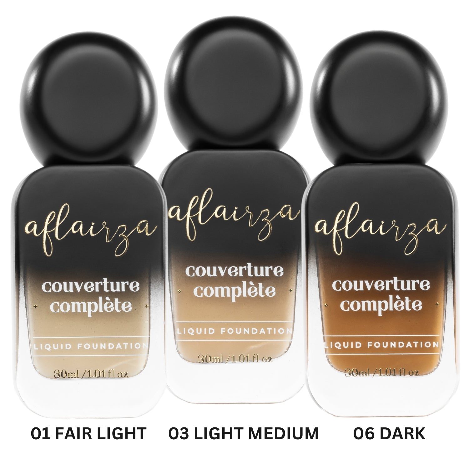 Aflairza Coverture Complete Liquid Foundation with 7 Shades for All Skin Tones | Grocsy