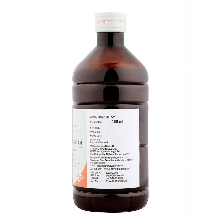 Sitaram Ayurveda Amrutharishtam Syrup | Grocsy