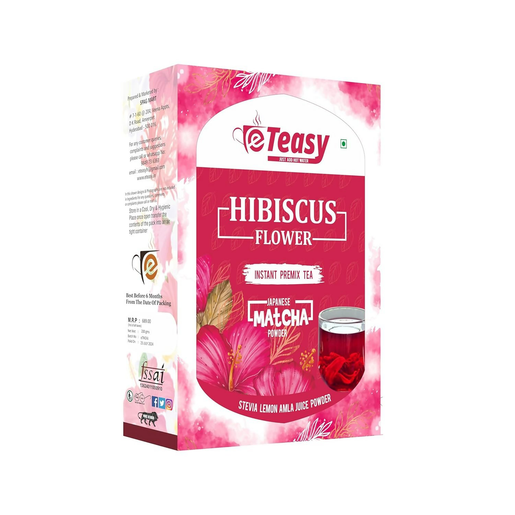 Eteasy Japanese Matcha Sun Dried Hibiscus Flower Powder | Grocsy