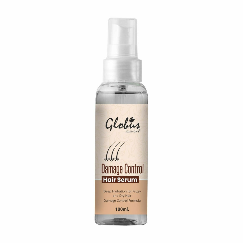 Globus Remedies Damage Control Hair Serum, For Frizzy Hair, Smoothens Rough Ends, Adds Instant Shine,100ml | Grocsy