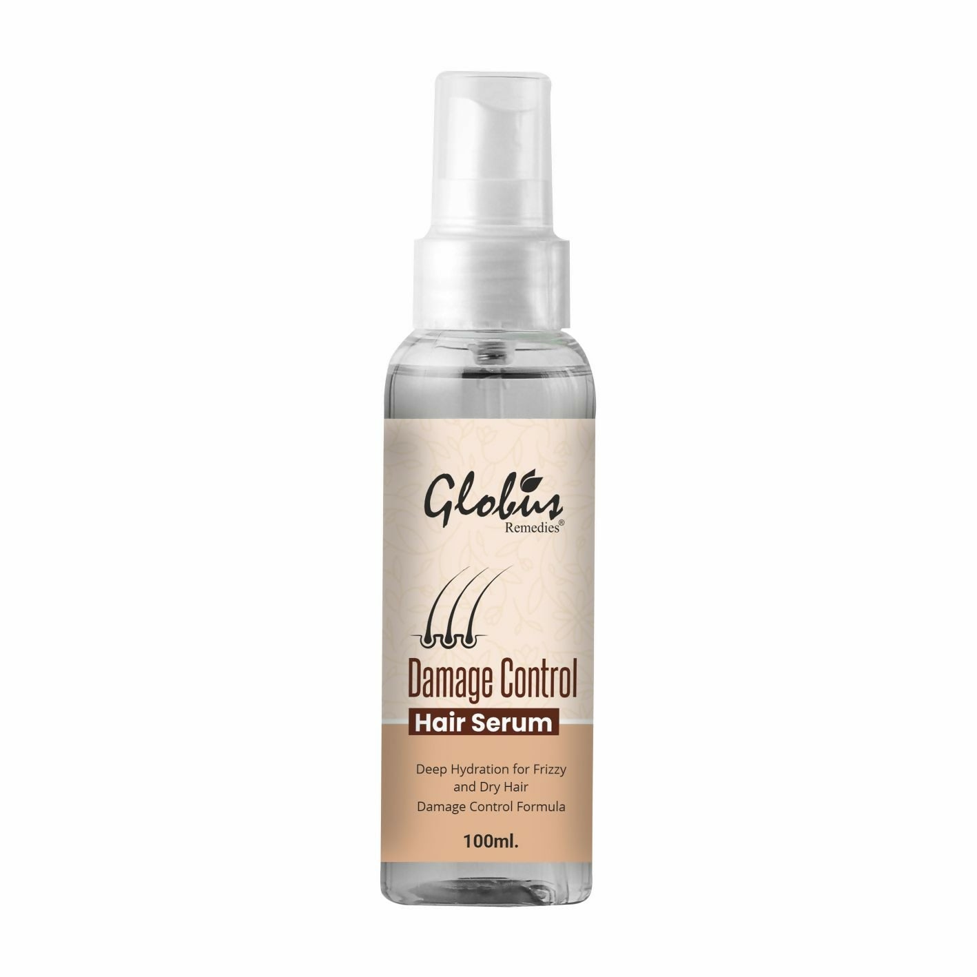 Globus Remedies Damage Control Hair Serum, For Frizzy Hair, Smoothens Rough Ends, Adds Instant Shine,100ml | Grocsy