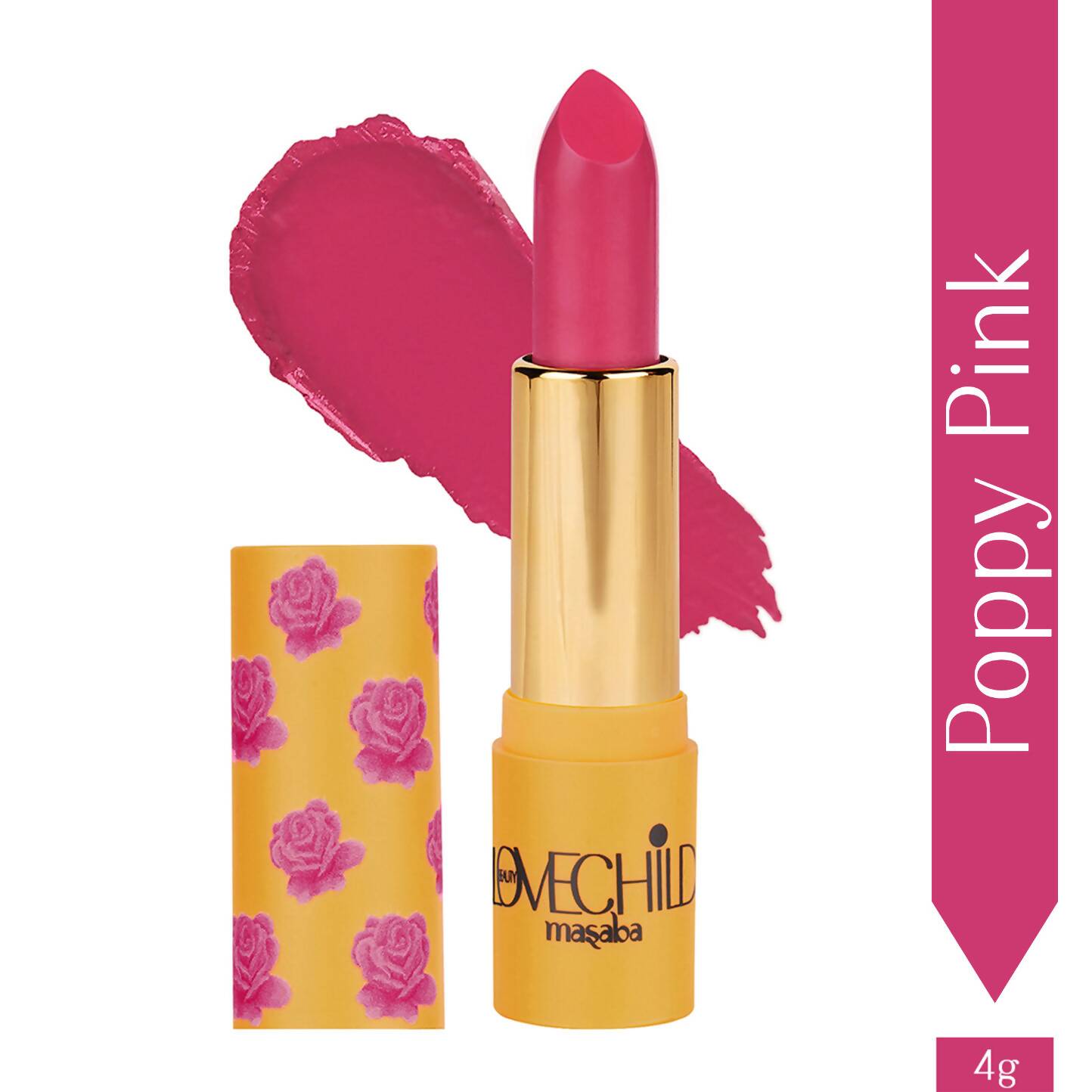 LoveChild By Masaba Gupta Rani Core Luxe Matte Lipstick - Poppy Pink | Grocsy