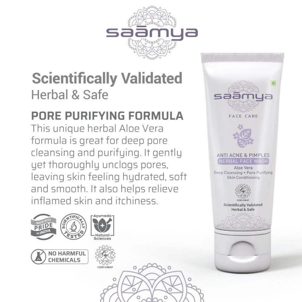 Saamya Anti-Acne & Pimples Herbal Face Wash | Grocsy