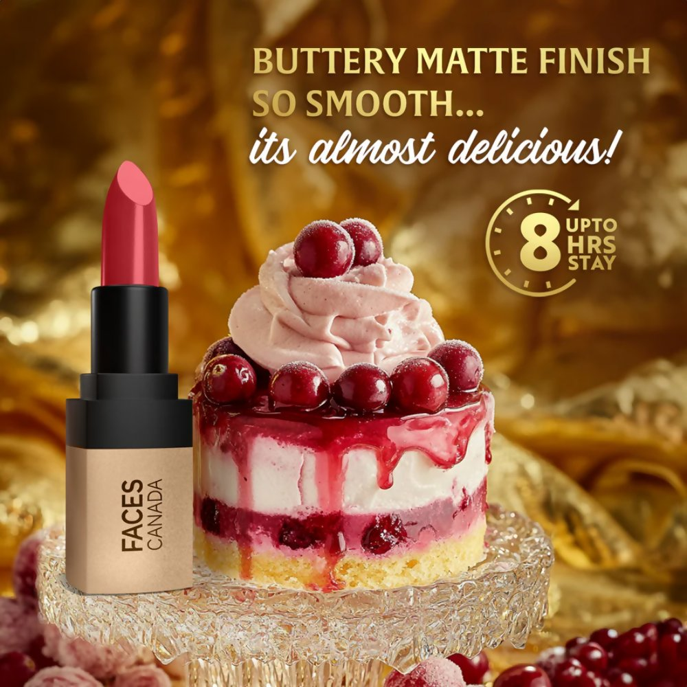 Faces Canada Comfy Matte Velvet Touch Lipstick - Cranberry Compote 13 | Grocsy