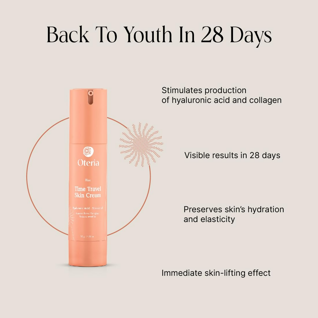 Oteria Luxury Time Travel Skin Cream For Glowing Skin & Anti-Aging Solutions & Moisturizer | Grocsy