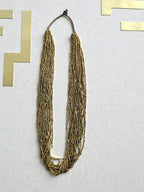 Inhanns Rangsaaz 20-Layer Luxe Long Beaded Only Necklace - Golden Long | Grocsy