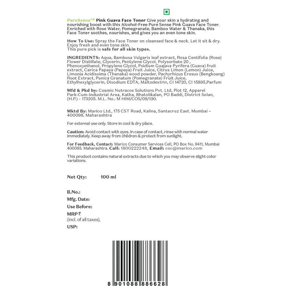 PureSense Pink Guava Face Toner | Grocsy