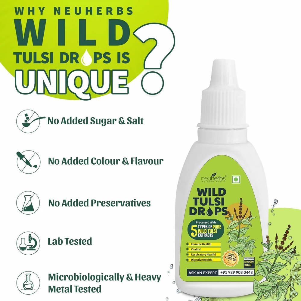Neuherbs Wild Tulsi Drops | Grocsy