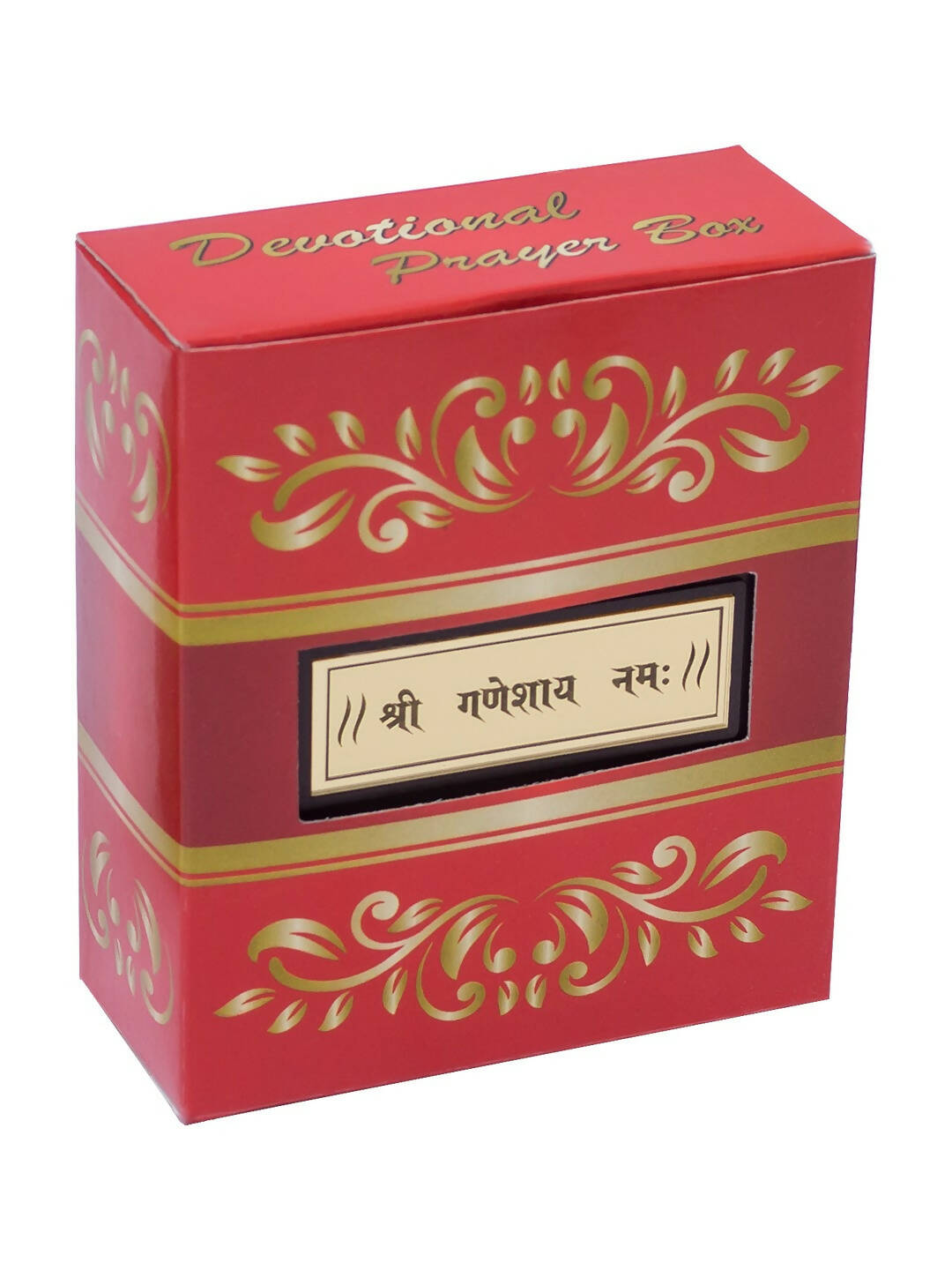 Golden Peacock 24-Ct Gold-Toned Gold Foil Ganesh Pooja Box | Grocsy