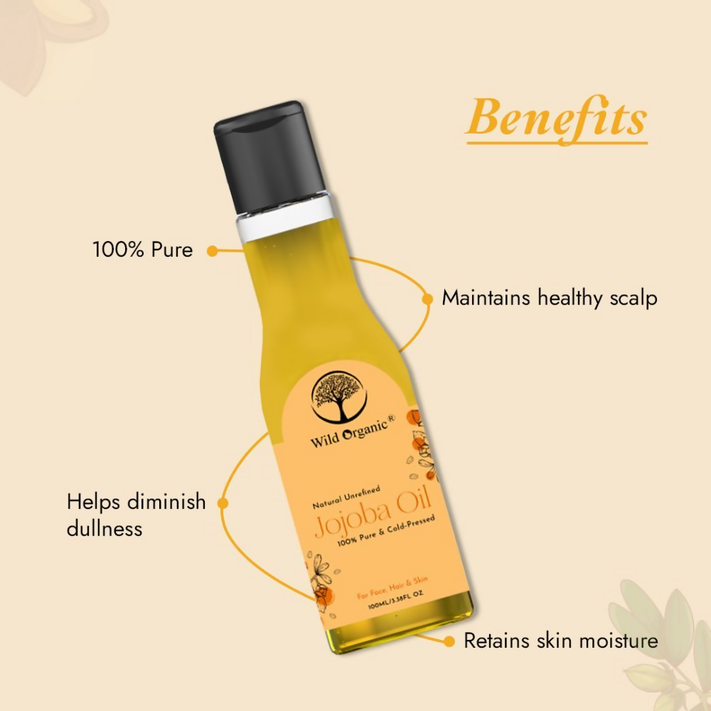 Wild Organic Cold Pressed Unrefined Jojoba Oil | Grocsy