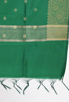 Mominos Fashion Moeza Women's Banarsi Silk Woven Design Green Dupatta | Grocsy