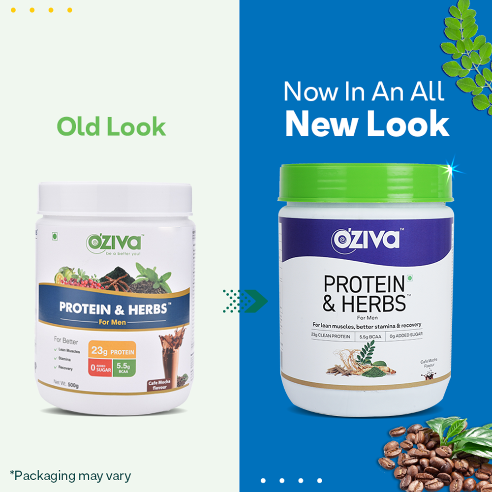 OZiva Protein & Herbs for Men | Grocsy