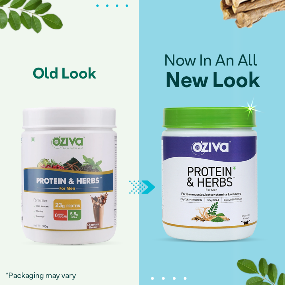 OZiva Protein & Herbs for Men | Grocsy