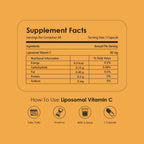 GATACA Liposomal Vitamin C Capsules for High Bioavailability| Immunity, Better Skin & Iron Absorption | Grocsy