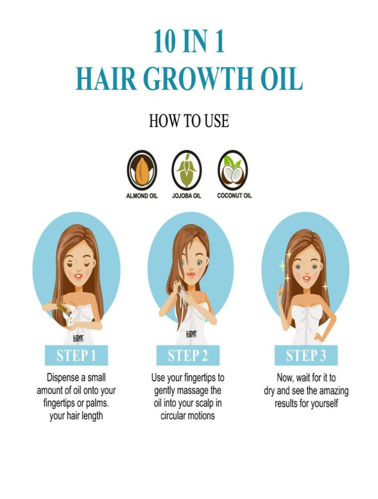 Love Earth 10 In 1 Hair Growth Oil | Grocsy
