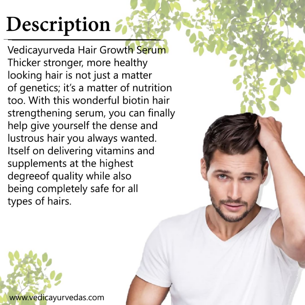VedicAyurveda Hair Restore+ Serum Hair Growth Serum | Grocsy