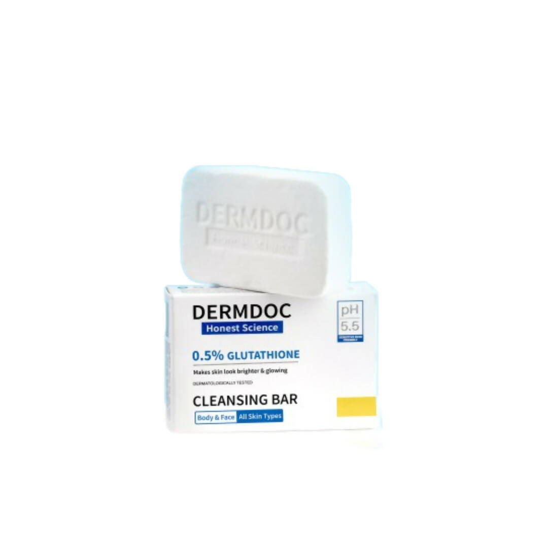 Dermdoc 0.5% Glutathione Cleansing Bar for Brighter & Glowing, All skin Types | Grocsy