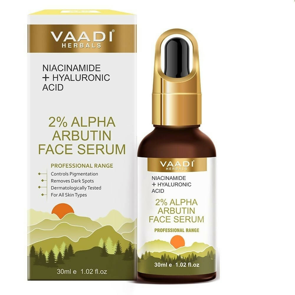 Vaadi Herbals 2% Alpha Arbutin Face Serum With Niacinamide & Hyaluronic Acid | Grocsy