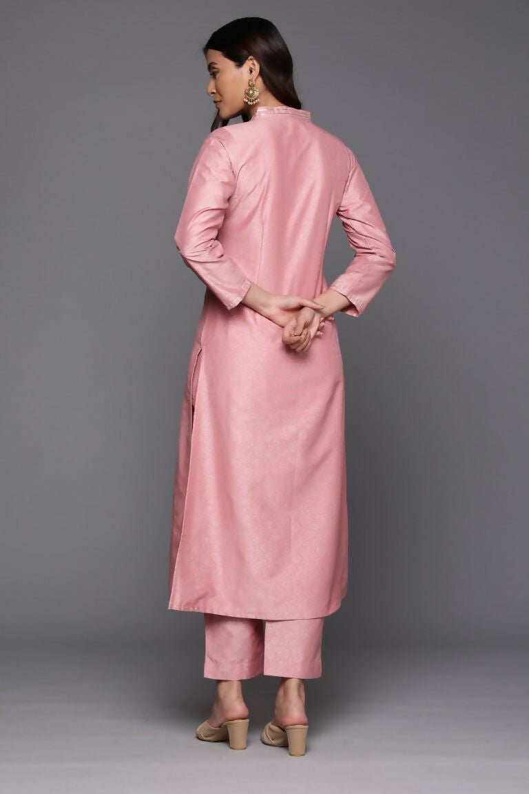 Ahalyaa Women's Traditional wear Kurta Set - Pink | Grocsy