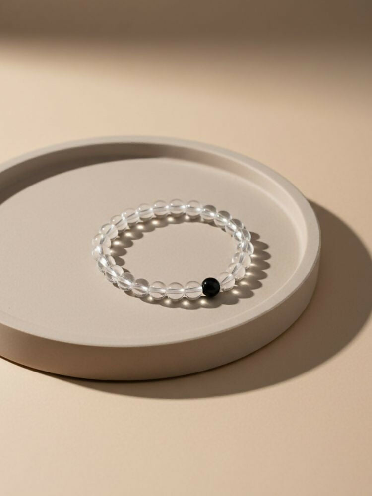 NVR White Crystal Evil Eye Bracelet for Men & Women | Grocsy