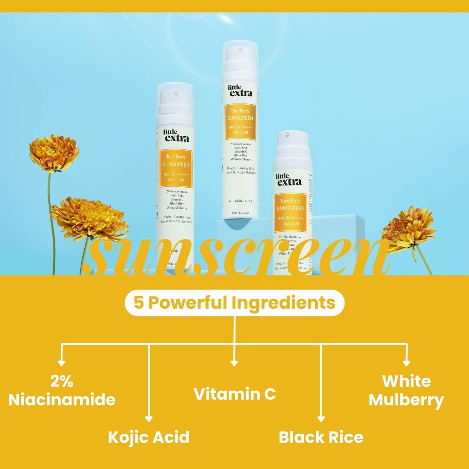 Little Extra Rice Berry Sunscreen with SPF 50 PA++++ | Grocsy