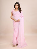 kasee Ethnic Motifs Sequinned Poly Georgette Ready to Wear Saree | Grocsy