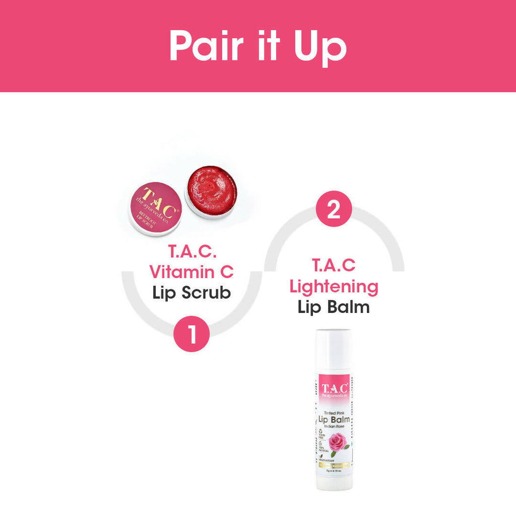 TAC - The Ayurveda Co. Tinted Indian Rose Vegan Lip Balm | Grocsy