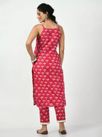 Myshka Women's Pink Printed Kurta With Trouser | Grocsy