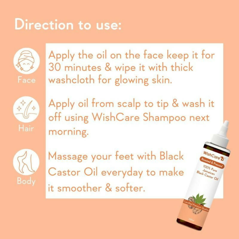 Wishcare 100% Pure Cold Pressed Extra-Virgin Coconut Oil & Jamaican Black Castor Oil | Grocsy