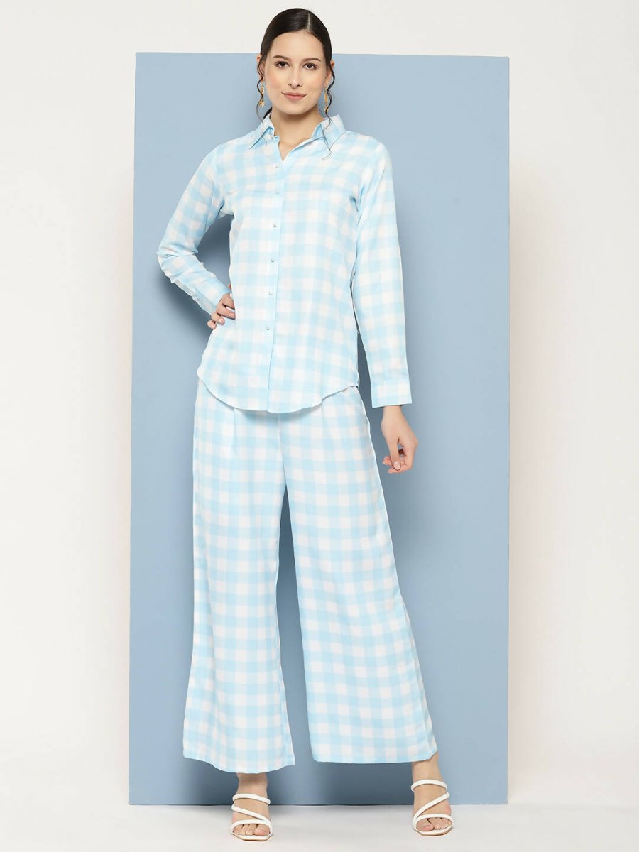 Ahalyaa Womens Co-ords - Blue | Grocsy
