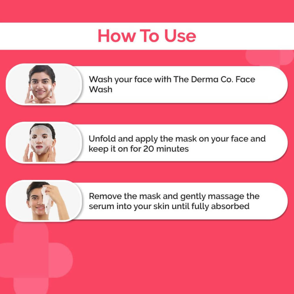 The Derma Co 1% Collagen + Peptides Sheet Mask | Grocsy
