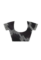 Mominos Fashion Moeza Pink & Black Bhagalpuri Handloom Ikat Pure Cotton Saree with unstitched Blouse piece | Grocsy