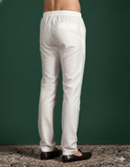 Zavaya Cream Plain Cotton Pyjama | Grocsy