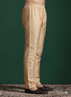 Zavaya Beige Plain Cotton Pyjama | Grocsy