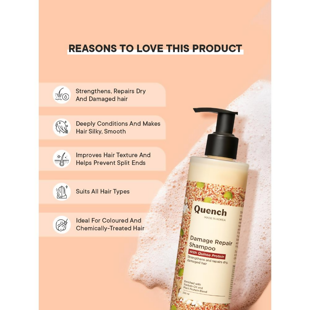 Quench Damage Repair Shampoo with Quinoa & Ceramides | Grocsy