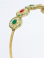 NVR Women's Multi colour Kundan Gold-Polished Embellished Hairband | Grocsy
