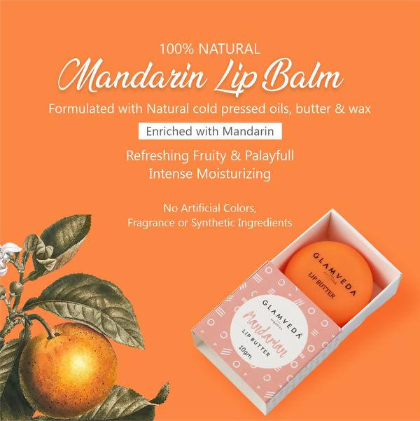 Glamveda Mandarin Lip Balm | Grocsy