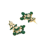 Nuyug 22K Gold Plated Arc Kundan Ruby Drops Necklace | Grocsy