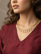 NVR Women Gold Plated Multicolour Minimal chain | Grocsy