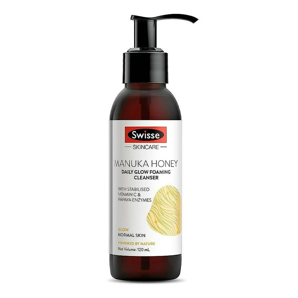 Swisse Skincare Manuka Honey Daily Glow Foaming Cleanser Face Wash with Vitamin C & Papaya Enzymes | Grocsy