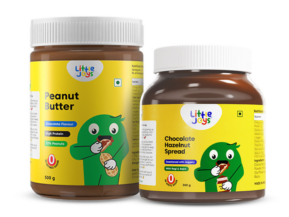 Little Joys Peanut Butter + Chocolate Hazelnut Spread Combo | Grocsy